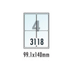[폼텍] 레이저용 방수라벨 PP-3118 10매 4칸 99.1*140mm