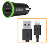 [벨킨] 차량용 분리형충전기 2.4A USB-1포트 라이트닝-8핀 애플용