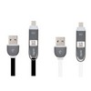 엑토/데이터케이블/듀얼/USB-16/Micro-5P/Lighting-8P/1M/블랙
