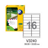 [프린텍] 우편발송라벨 V3240-20(20매/16칸)