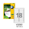 [프린텍] 우편발송라벨 V3260-100(100매/18칸/100*30mm)