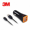 [3M] 차량용 분리형충전기 Micro-5핀 USB-2포트 (3.1A)