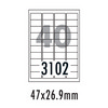 [폼텍] 바코드용라벨 LS-3102(100매/40칸/47x26.9mm)