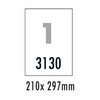 [폼텍] 분류표기용라벨 LQ-3130(20매/1칸/210x297mm)