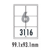 [폼텍] 물류관리용라벨 LS-3116(100매/6칸/99.1x93.1mm)