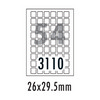 [폼텍] 분류표기용라벨 LQ-3110(20매/54칸/26x29.5mm)