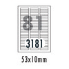 [폼텍] 분류표기용라벨 LS-3181(100매/81칸/53x10mm)