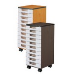 [우드맥스] 서류함 K10단 WD7010W 대형 이동식(282*363*667mm)