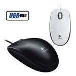 [로지텍] 마우스 유선 M100 (블랙/화이트)