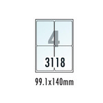 [폼텍] 레이저용 방수라벨 PP-3118 10매 4칸 99.1*140mm