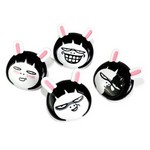 바이하츠/캐릭터자석집게/시니컬레빗/썩소/CCMC1