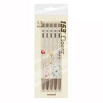 모나미/유성펜/153/플라워/0.5mm/흑색/5본