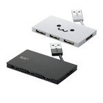 [엘레컴] USB2.0 4포트 허브 YK4B (블랙/화이트)