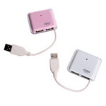 [코시] USB2.0 4포트 허브 UH-1101 (화이트/핑크)