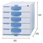 [시스맥스] 서류함 MK050 맥스5단 연회색(W300*D356*H332mm)