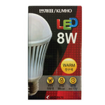 [번개표] LED 램프 8W 전구색