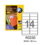 [프린텍] 재점착라벨 R3230-10(10매/14칸)