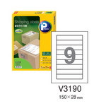[프린텍] 화일인덱스용라벨 V3190-20(20매/9칸)