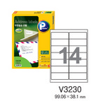 [프린텍] 우편발송라벨 V3230-100(100매/14칸)
