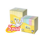 스티키노트/혼합형메모지/A5138M/51*38mm/파스텔100매*5색