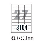 [폼텍] 바코드용라벨 LQ-3104(20매/27칸/62.7x30.1mm)