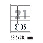 [폼텍] 주소용라벨 LQ-3105(20매/21칸/63.5x38.1 mm)