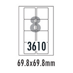 [폼텍] 분류표기용라벨 LQ-3610(20매/8칸/69.8x69.8mm)