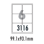 [폼텍] 물류관리용라벨 LS-3116(100매/6칸/99.1x93.1mm)