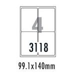 [폼텍] 물류관리용라벨 LS-3118(100매/4칸/99.1x140mm)