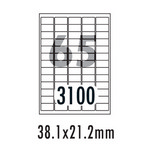 [폼텍] 바코드용라벨 LQ-3100(20매/65칸/38.1x21.2mm)