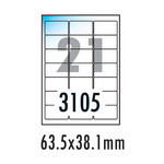 [폼텍] 반투명라벨 LC-3105(10매/21칸/63.5x38.1mm)