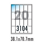 [폼텍] 보호용필름라벨 CF-3104(10매/20칸)