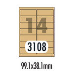 [폼텍] 크라프트라벨 LK-3108(10매/14칸/99.1x38.1mm)