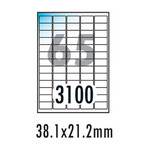 [폼텍] 바코드용광택라벨 LA-3100(20매/65칸/38.1x21.2mm)
