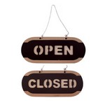 아트사인/프레이트/6702/218*90*10T/걸이용/양면/우드/Open&Closed(소)